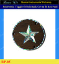 Free Shipping, Fit Les Paul Rosewood Switch Plate Back Cover, Star Abalone & MOP Inlay, Bruce Wei (BP-08)
