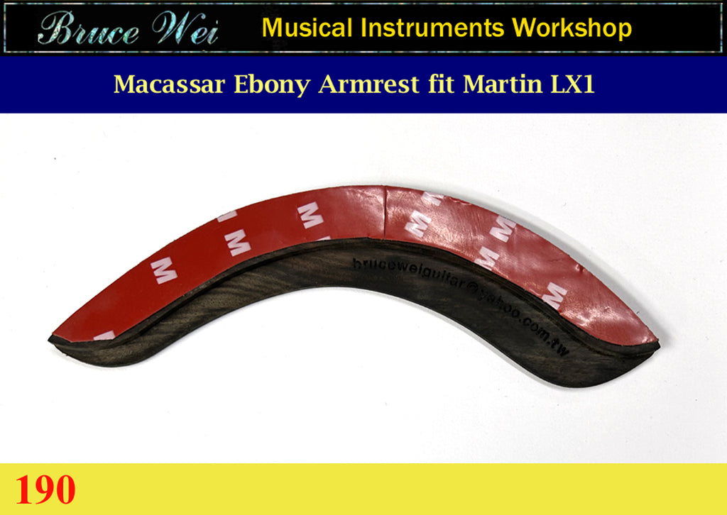 For Martin LX1, Macassar Ebony Armrest Guitar, Planet Inlay, Bruce Wei (190)