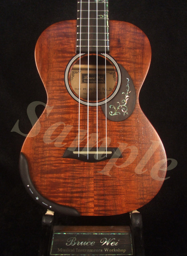 Soprano Ukulele Rosewood Pickguard, Armrest, Mop & Abalone Bruce Wei (U-001)