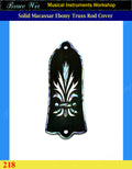Free Shipping Guitar Macassar Ebony Truss Rod Cover, MOP & Abalone Inlay, Bruce Wei (218)