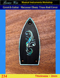 Free Shipping Grestch Guitar Macassar Ebony Truss Rod Cover, MOP Inlay, Bruce Wei (234)