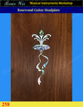 Guitar Solid Rosewood Headplate, Abalone & Mother of pearl Inlay, Bruce Wei (258)
