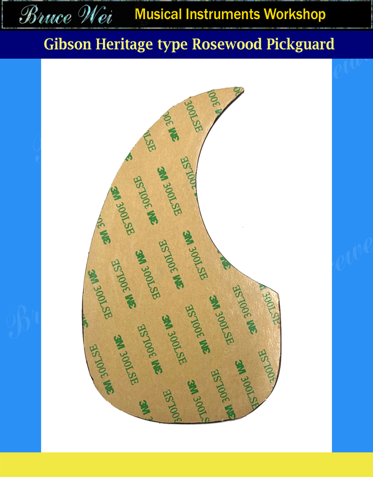 Gibson Heritage type Guitar Rosewood Pickguard , Abalone Inlay, Bruce Wei (760)