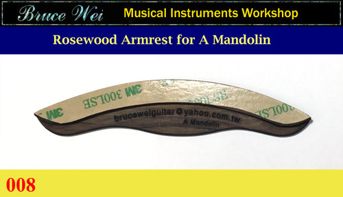 For A-Style Mandolin, Rosewood Armrest, Mop & Abalone Inlay, Bruce Wei (AM-008)