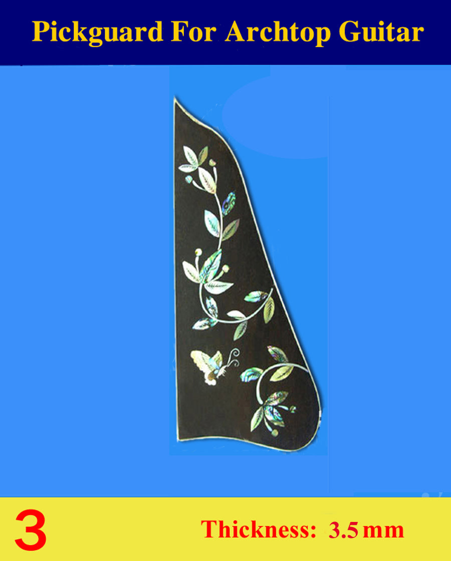 For Archtop Guitar, Handmade Rosewood Pickguard, MOP & Abalone Inlay, Bruce Wei (3)