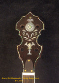 Handcrafted 5 String Banjo Neck, Solid Walnut HummingBird Inlay, Heel Carved BN-2018 Bruce Wei
