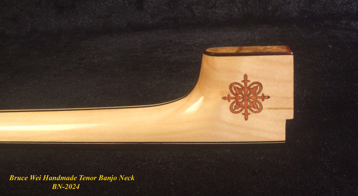 Handcrafted Tenor Banjo Neck, Solid Hard Maple MOP Inlay, Bruce Wei BN-2024