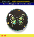 Free Shipping, Fit Les Paul Rosewood Switch Plate Back Cover, Butterfly Abalone & MOP Inlay, Bruce Wei (BP-05)