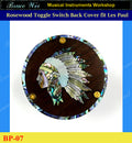 Free Shipping Fit Les Paul Rosewood Switch Plate Back Cover, Native Americans Inlay, Bruce Wei (BP-07)