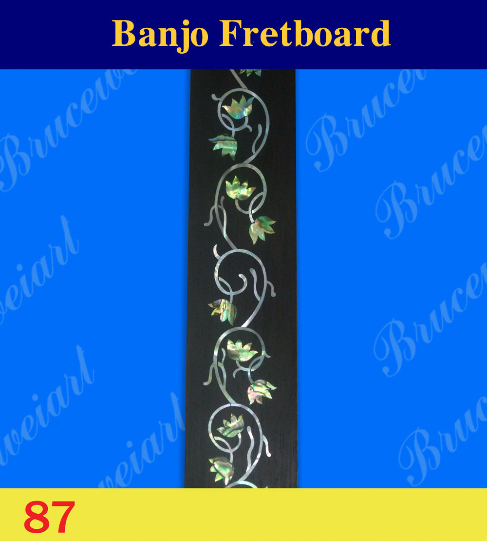 Banjo Handmade Rosewood Fretboard, MOP & Abalone Inlay, Bruce Wei (87)