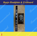 Banjo Handmade Rosewood Headplate & Fretted Fretboard, MOP Inlay, Bruce Wei ( 1 )