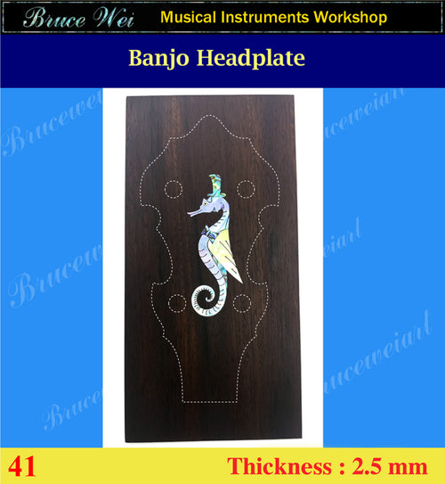 Banjo Rosewood Headplate, Mop & Abalone Inlay, Bruce Wei (41)