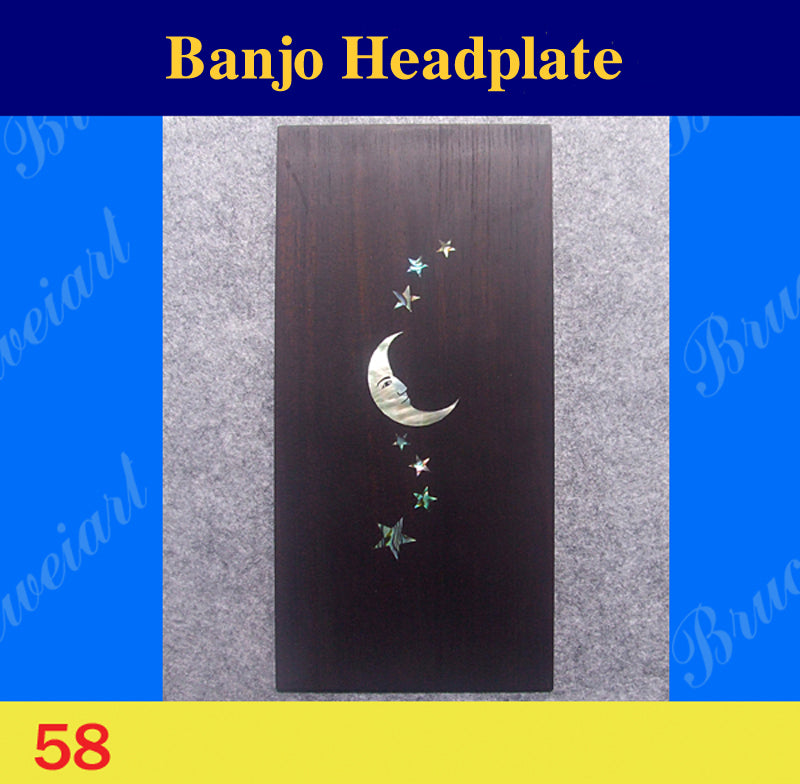 Banjo Handmade Rosewood Headplate, Mop & Abalone Inlay, Bruce Wei (58)