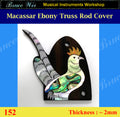 Free Shipping Guitar Macassar Ebony Truss Rod Cover, MOP & Abalone Inlay, Bruce Wei ( 152 )