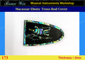 Free Shipping Guitar Macassar Ebony Truss Rod Cover, Abalone Inlay, Bruce Wei ( 173 )