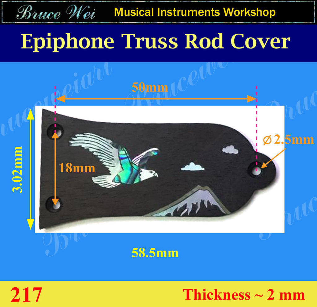 Free Shipping Guitar Rosewood Truss Rod Cover, Mop & Abalone Inlay, Bruce Wei ( 217 )
