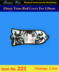 Free Shipping Fit Gibson Macassar Ebony Truss Rod Cover, TIGER Inlay, Bruce Wei ( 221 )
