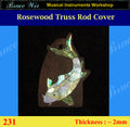 Free Shipping Guitar Handmade Rosewood Truss Rod Cover, MOP & Abalone Inlay, Bruce Wei ( 231 )