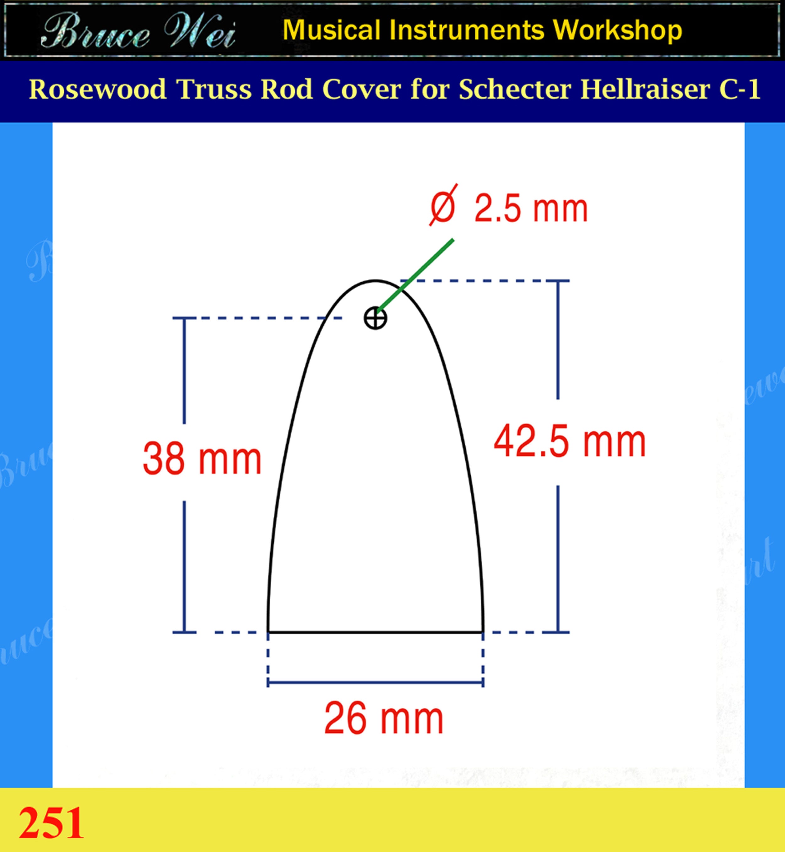 Free Shipping Schecter Hellraiser C-1 Guitar Rosewood Truss Rod Cover, Abalone Inlay Bruce Wei (251)