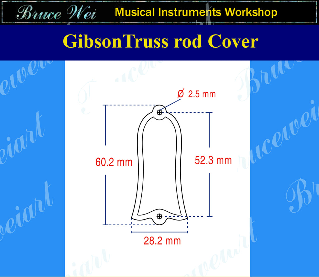 Free Shipping Fit Les Paul Standard Abalone & MOP Truss Rod Cover, Bruce Wei (268)