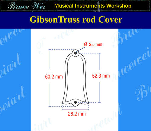 Free Shipping Fit Les Paul Standard Abalone & MOP Truss Rod Cover, Bruce Wei (268)