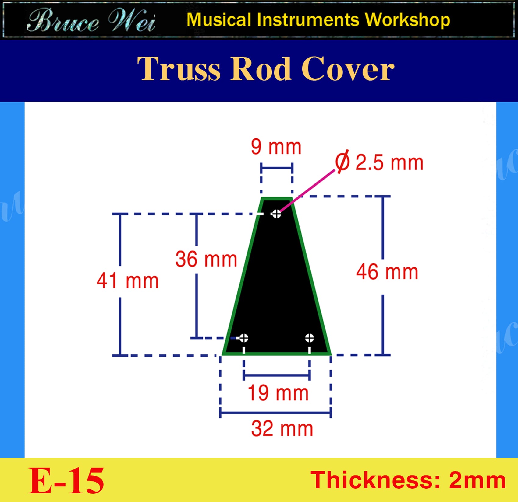 Free Shipping Guitar Ebony Truss Rod Cover, Abalone Inlay, Bruce Wei ( E-15 )