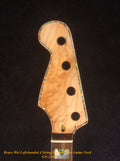 Left-handed 4 String Electric Bass Neck, Solid Hard Maple Electric Guitar Bass Neck, Block Inlay, Bruce Wei GN-2100