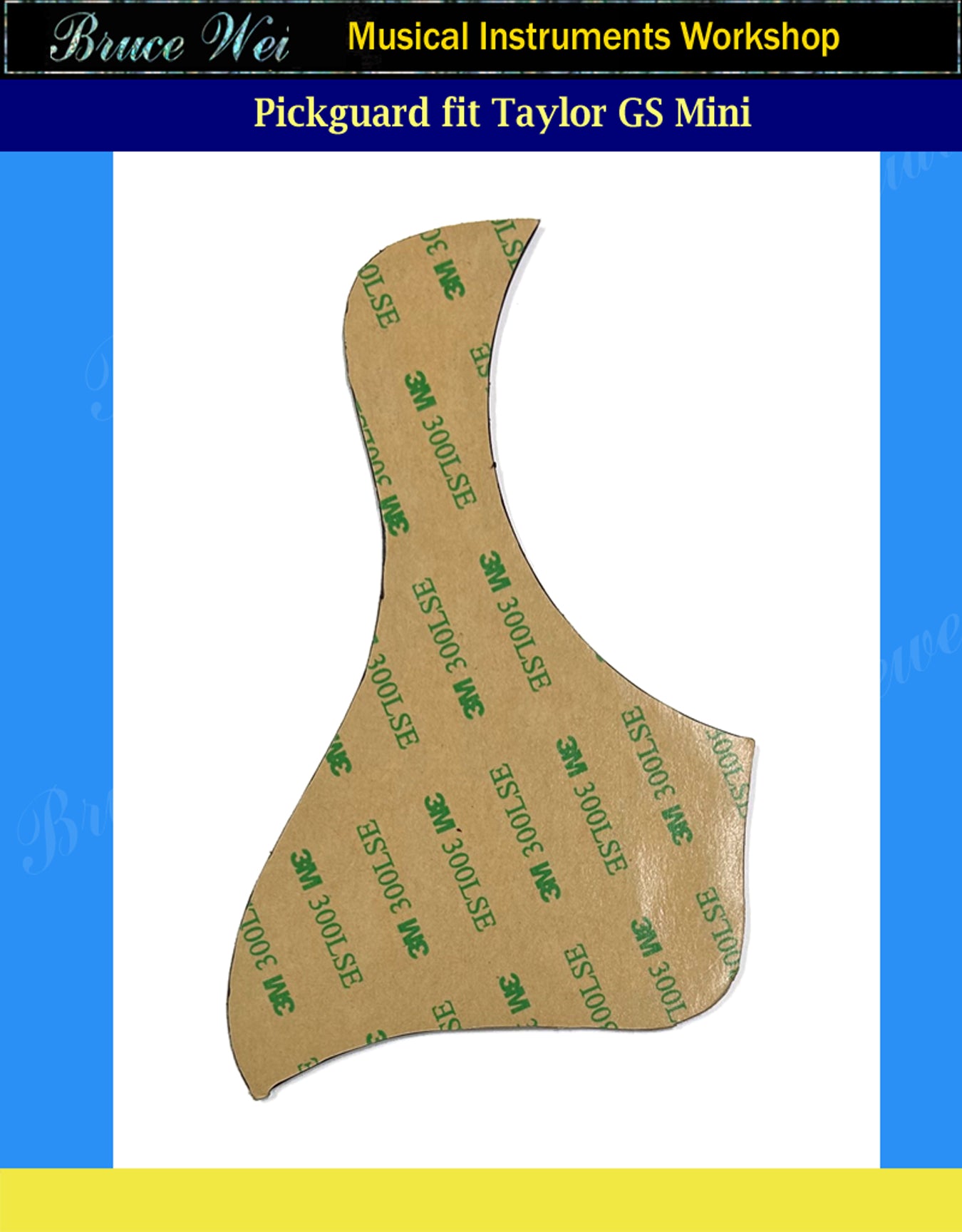 Fit Taylor GS Mini, 5" Rosette, Guitar Rosewood Pickguard, HummingBird Inlay, Bruce Wei (829)