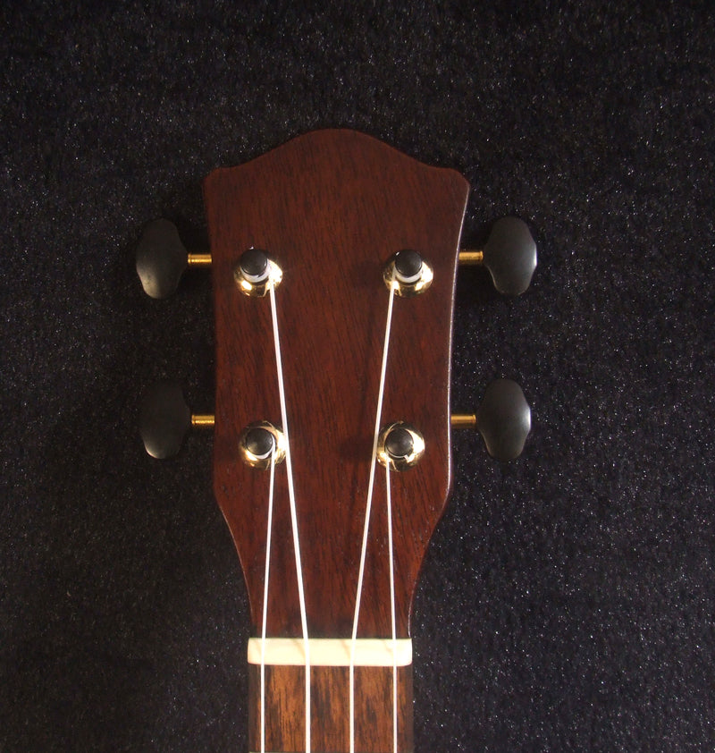 Handmade Gypsy Concert Ukulele, ArchBack Curly Wanut, Acacia MOP & Abalone Inlay, Soft-bag, Bruce Wei GUT15-2009
