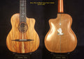 Handcrafted Gypsy Tenor Ukulele Solid Taiwania, Curly Maple Archback, Angel, Vine Inlay, Soft-bag, Bruce Wei GUT17-2031