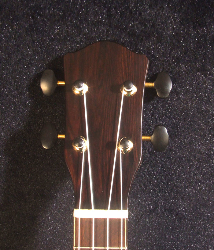 Handcrafted Gypsy Concert Ukulele, Solid Curly Acacia, Bocote, Floral Inlay, Soft-bag, Bruce Wei GY15-2005