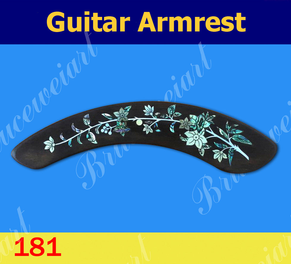 Guitar Handcrafted Left Hand Rosewood Armrest, Mop & Abalone Inlay, Bruce Wei ( 181 )