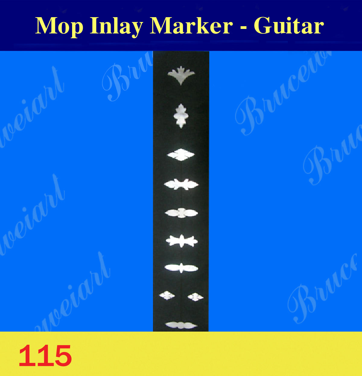Inlay Material, DIY White Mop Inlay Fretboard Markers, Bruce Wei ( 115 )