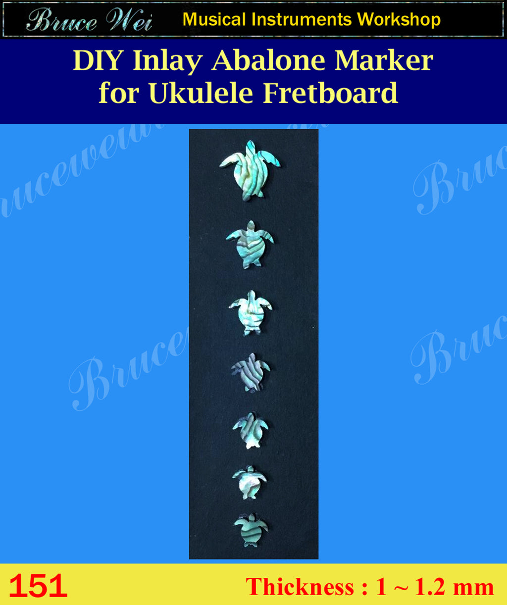 Ukulele Inlay Material, DIY White Mop Inlay Fretboard Markers, Bruce Wei (151)