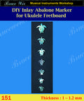 Ukulele Inlay Material, DIY White Mop Inlay Fretboard Markers, Bruce Wei (151)