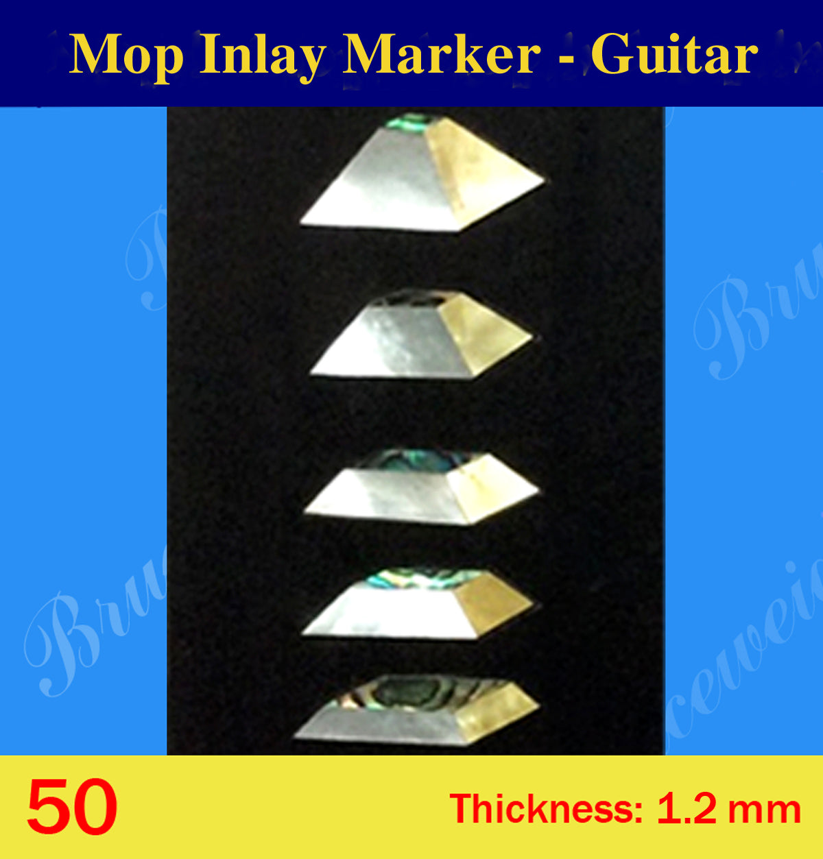 Inlay Material, DIY Abalone & Mop Inlay Fretboard Markers, Bruce Wei (50)