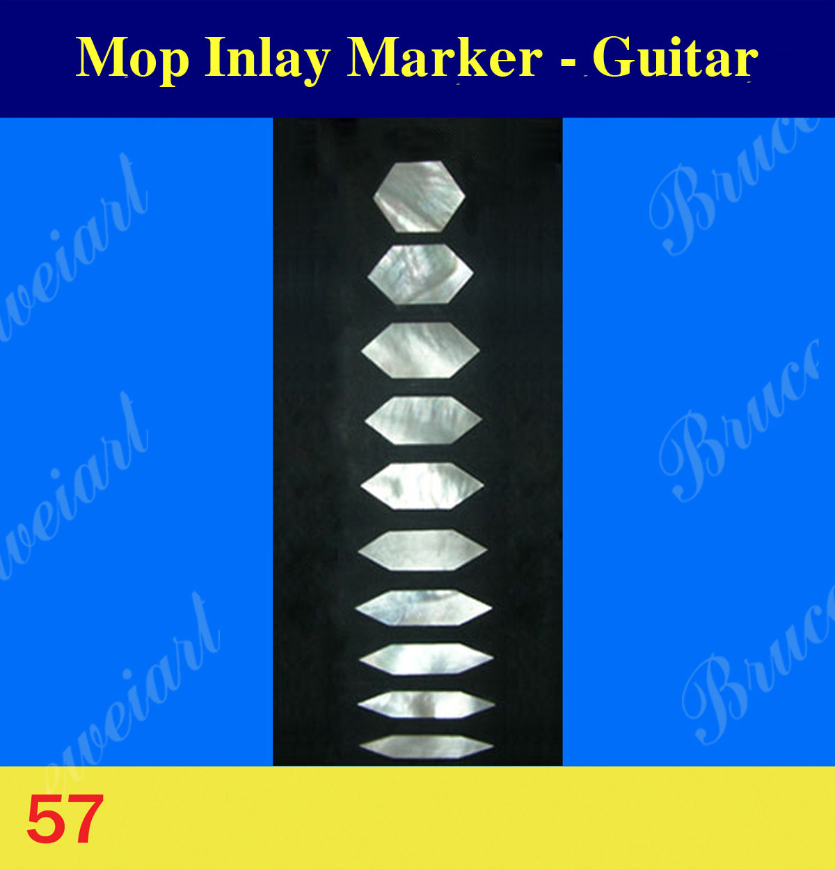 Inlay Material, DIY White Mop Inlay Fretboard Markers, Bruce Wei (57 )