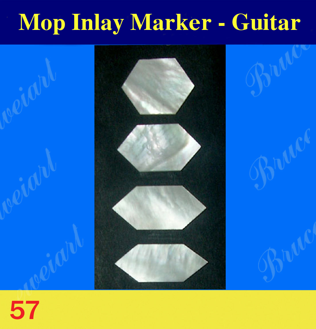 Inlay Material, DIY White Mop Inlay Fretboard Markers, Bruce Wei (57 )