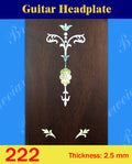 Guitar Solid Rosewood Headplate, Abalone & Mother of pearl Inlay, Bruce Wei (222)