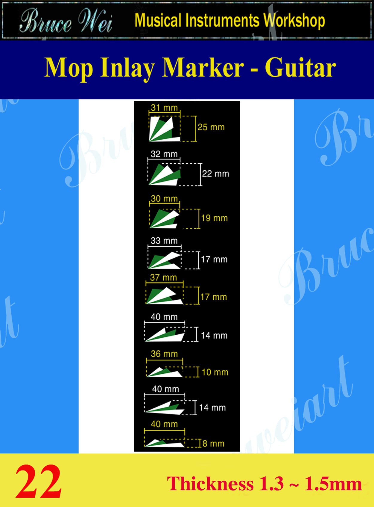 Inlay Material, DIY Abalone & Mop Inlay Fretboard Markers, Bruce Wei (22)