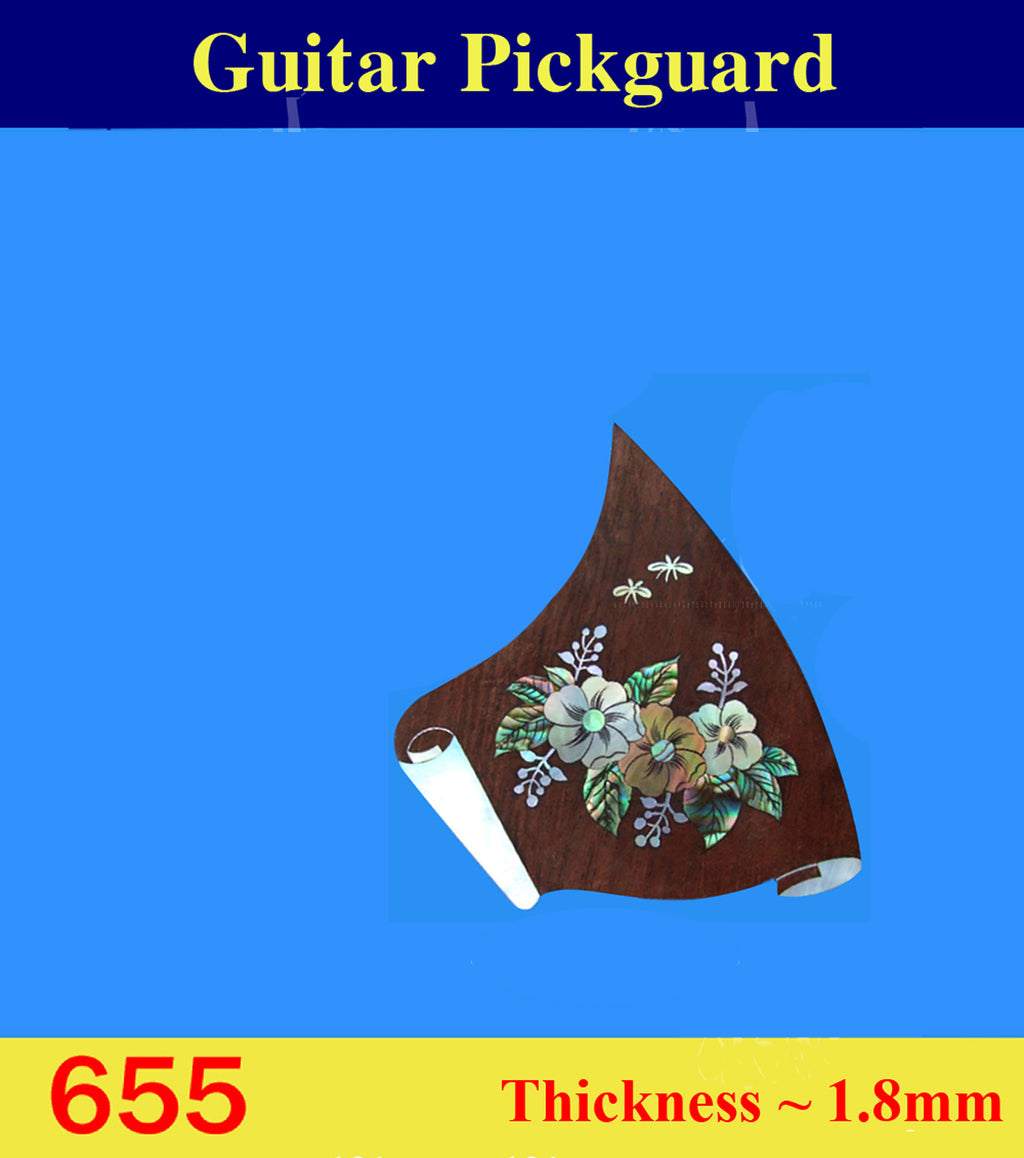 Guitar Rosewood Pickguard, Mop & Abalone Inlay, Bruce Wei ( 655 )