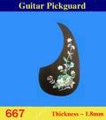 Guitar Rosewood Pickguard, Mop & Abalone Inlay, Bruce Wei ( 667 )