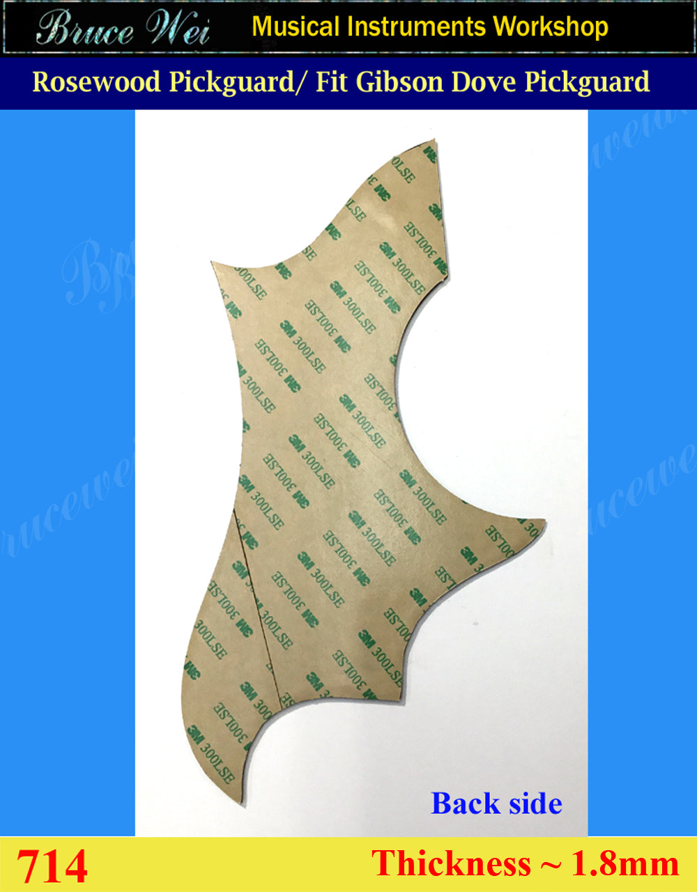 Gibson Dove Guitar Rosewood Pickguard , Mop & Abalone Inlay, Bruce Wei (714)