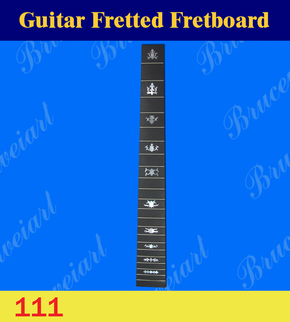 Guitar Handmade 25.5" Rosewood Fretted Fretboard, Mop Inlay, Bruce Wei ( 111 )