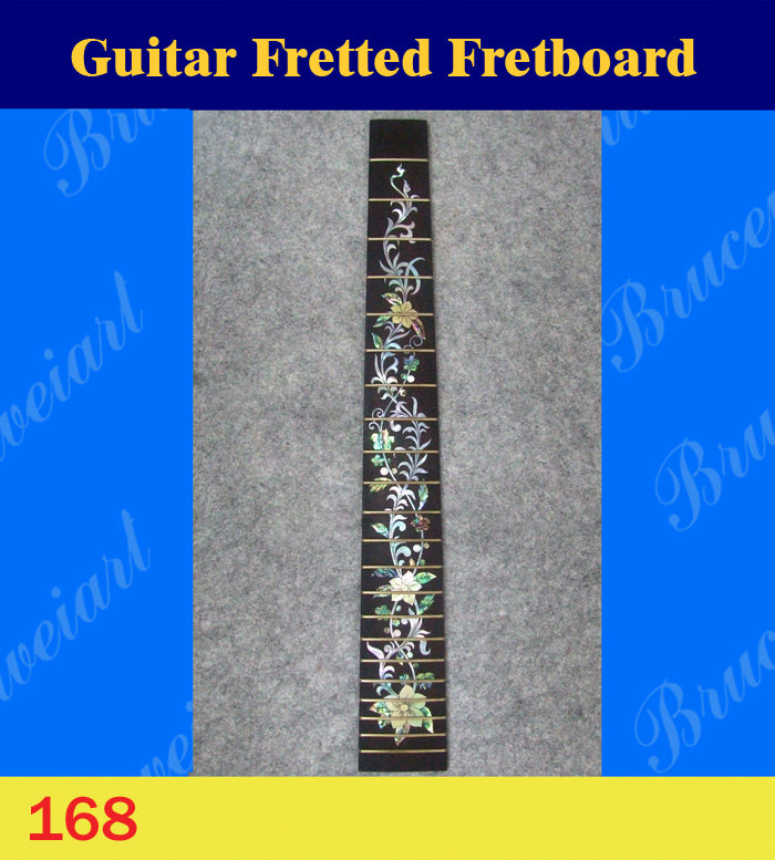 Guitar Handmade 25.5" Rosewood Fretted Fretboard, MOP & Abalone Inlay, Bruce Wei ( 168 )