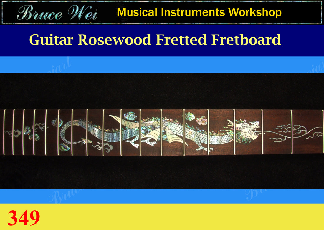 Guitar Handmade 25.5", Rosewood Fretted Fretboard, MOP & Abalone Inlay, Bruce Wei (349)