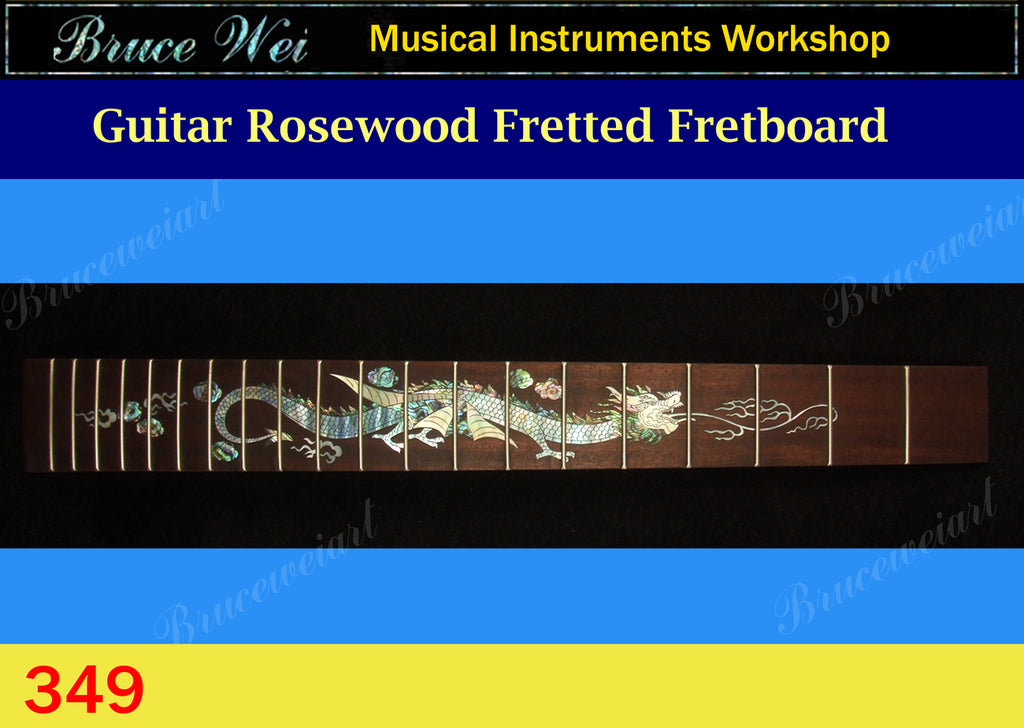 Guitar Handmade 25.5", Rosewood Fretted Fretboard, MOP & Abalone Inlay, Bruce Wei (349)
