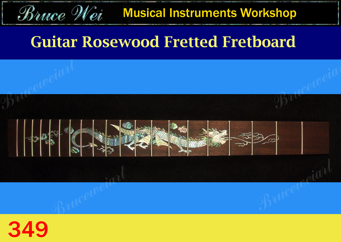 Guitar Handmade 25.5", Rosewood Fretted Fretboard, MOP & Abalone Inlay, Bruce Wei (349)