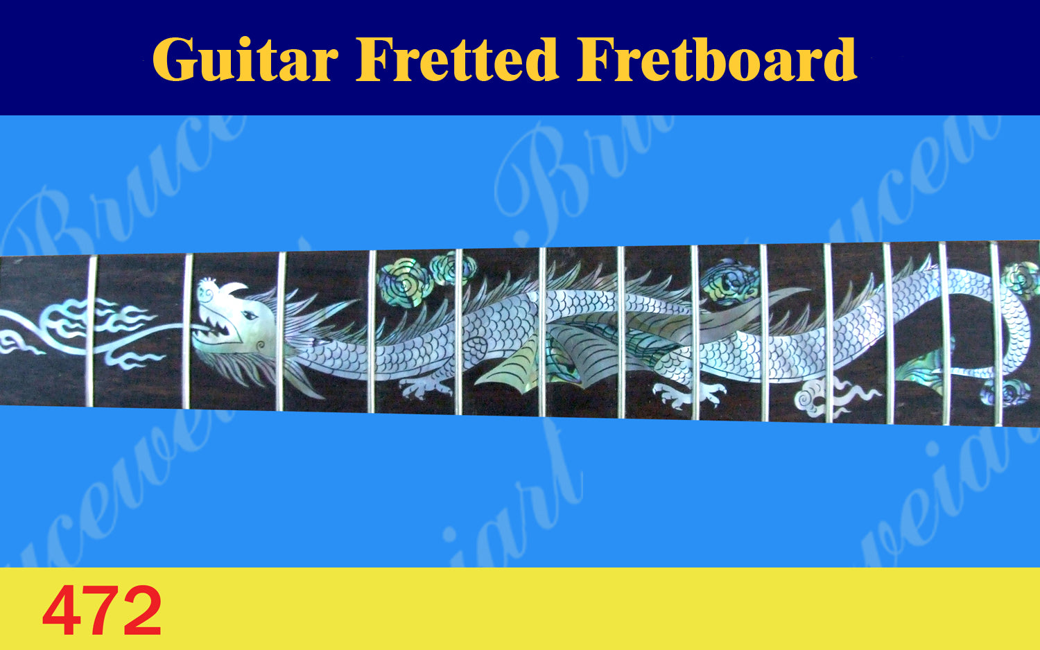 Guitar Handmade 25.5", Left-Hand Rosewood Fretted Fretboard, MOP & Abalone Inlay, Bruce Wei (472)