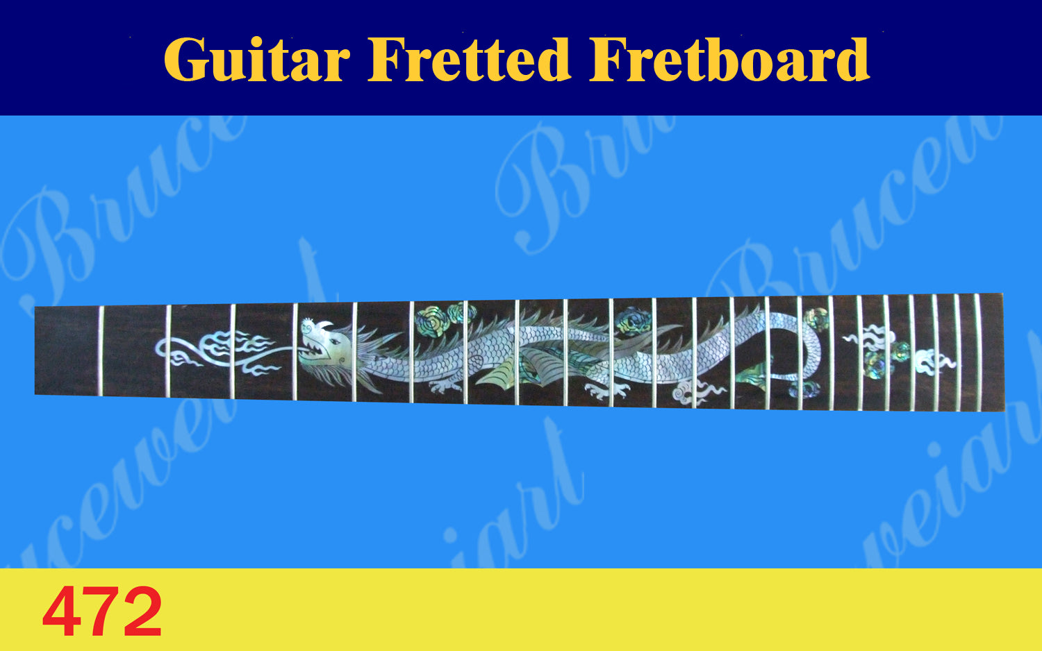 Guitar Handmade 25.5", Left-Hand Rosewood Fretted Fretboard, MOP & Abalone Inlay, Bruce Wei (472)